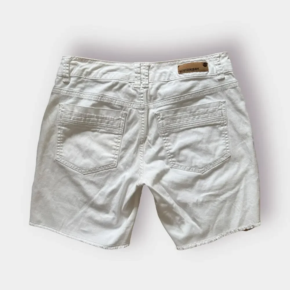 Y2K Unionbay White Long Shorts‎